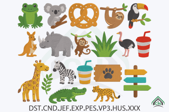 Animals Embroidery Design Bundle