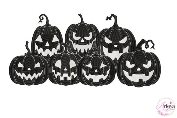 Black Pumpkin Embroidery Bundle