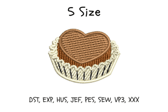 Chocolate Heart Candy Embroidery Design