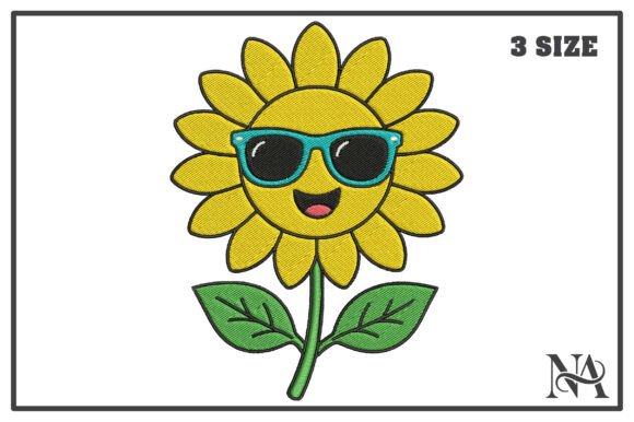 Cool Sunflower Sunglasses Embroidery