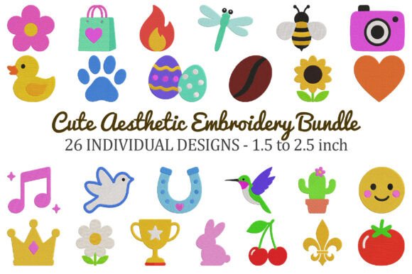 Cute Aesthetic Embroidery Bundle