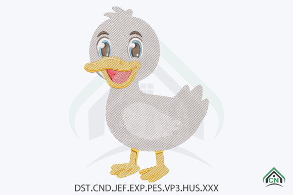 Cute Baby Duck Embroidery Design