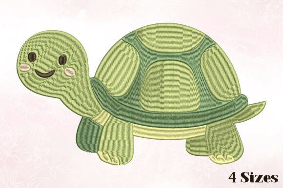 Cute Baby Turtle Embroidery Design