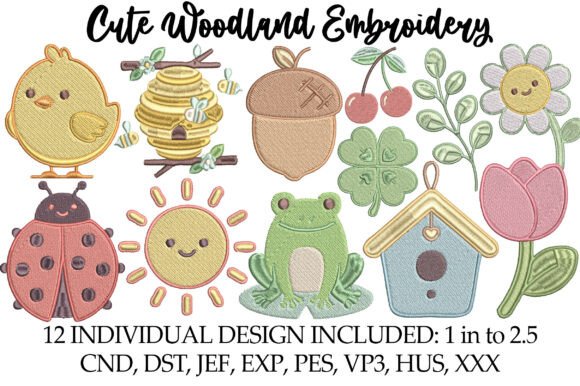 Cute Woodland Embroidery