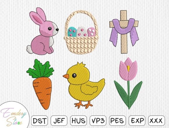 Easter Spring Embroidery Design Set