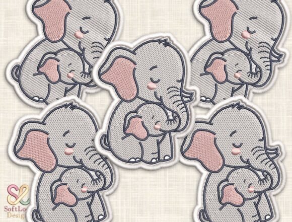 Elephant Embroidery Patch Design