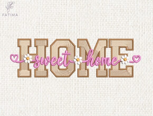 Home Sweet Home Embroidery Design