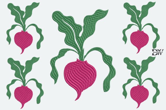 Magenta Beet Embroidery Design