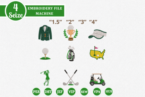 Mini Golf Embroidery Set