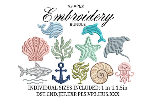 Mini Sea Animals Embroidery