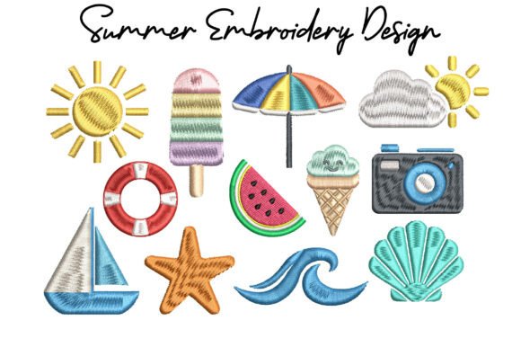 Summer Embroidery Design Bundle